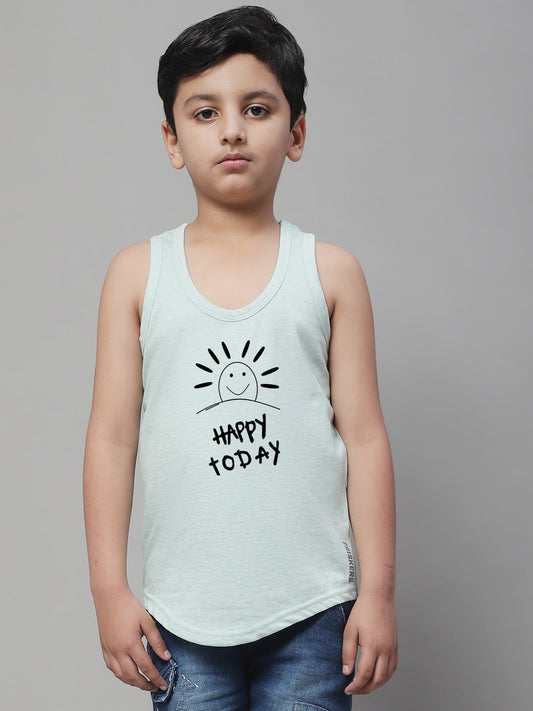 Boys Happy Today Regular Fit Vest - Friskers