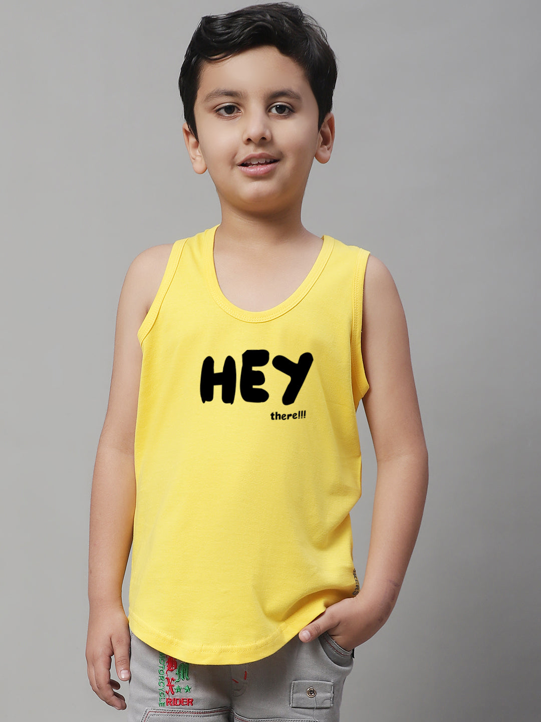 Boys Hey Regular Fit Printed Vest - Friskers