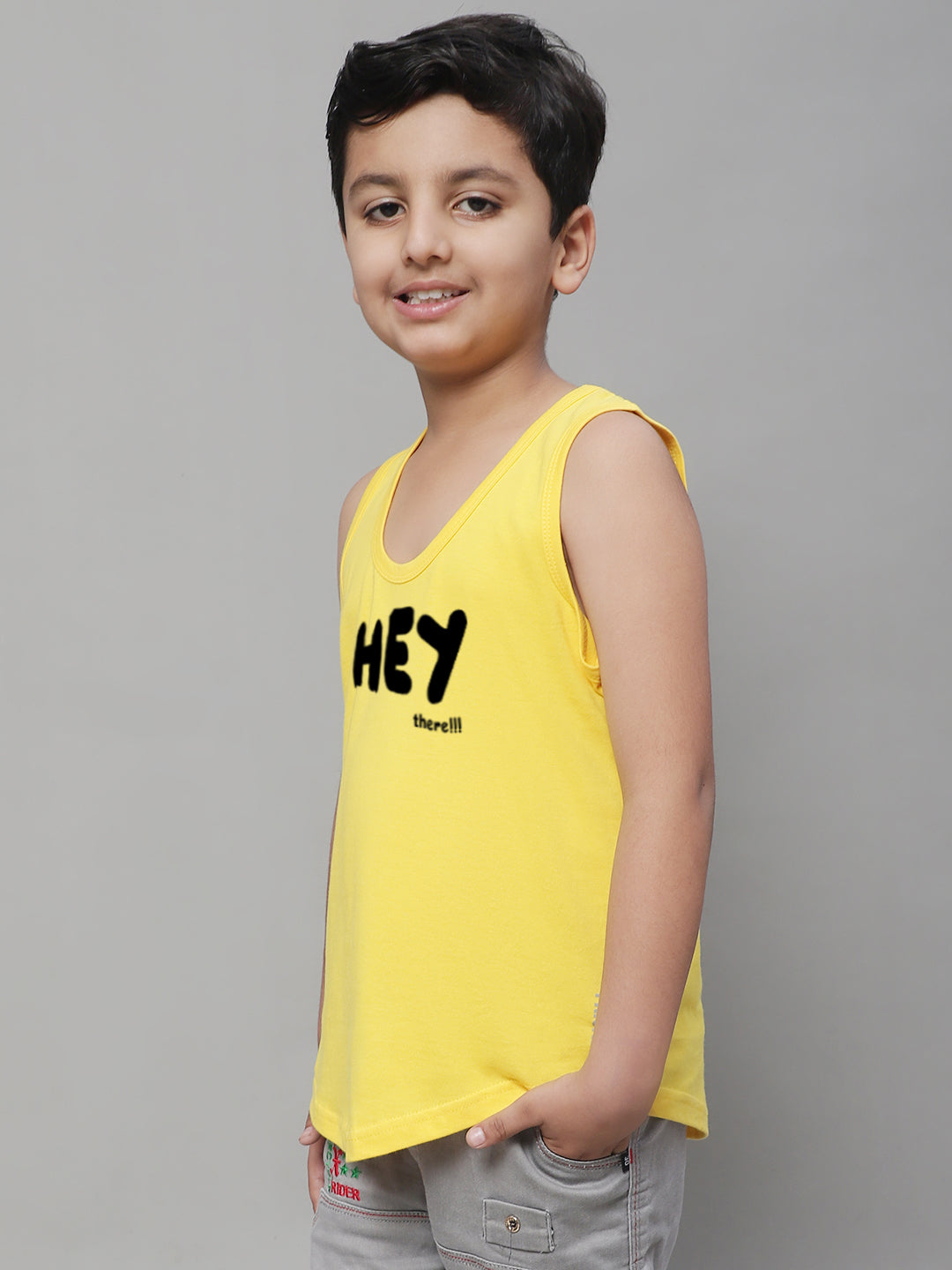 Boys Hey Regular Fit Printed Vest - Friskers