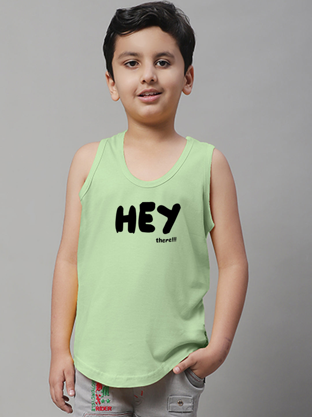 Boys Hey Regular Fit Printed Vest - Friskers