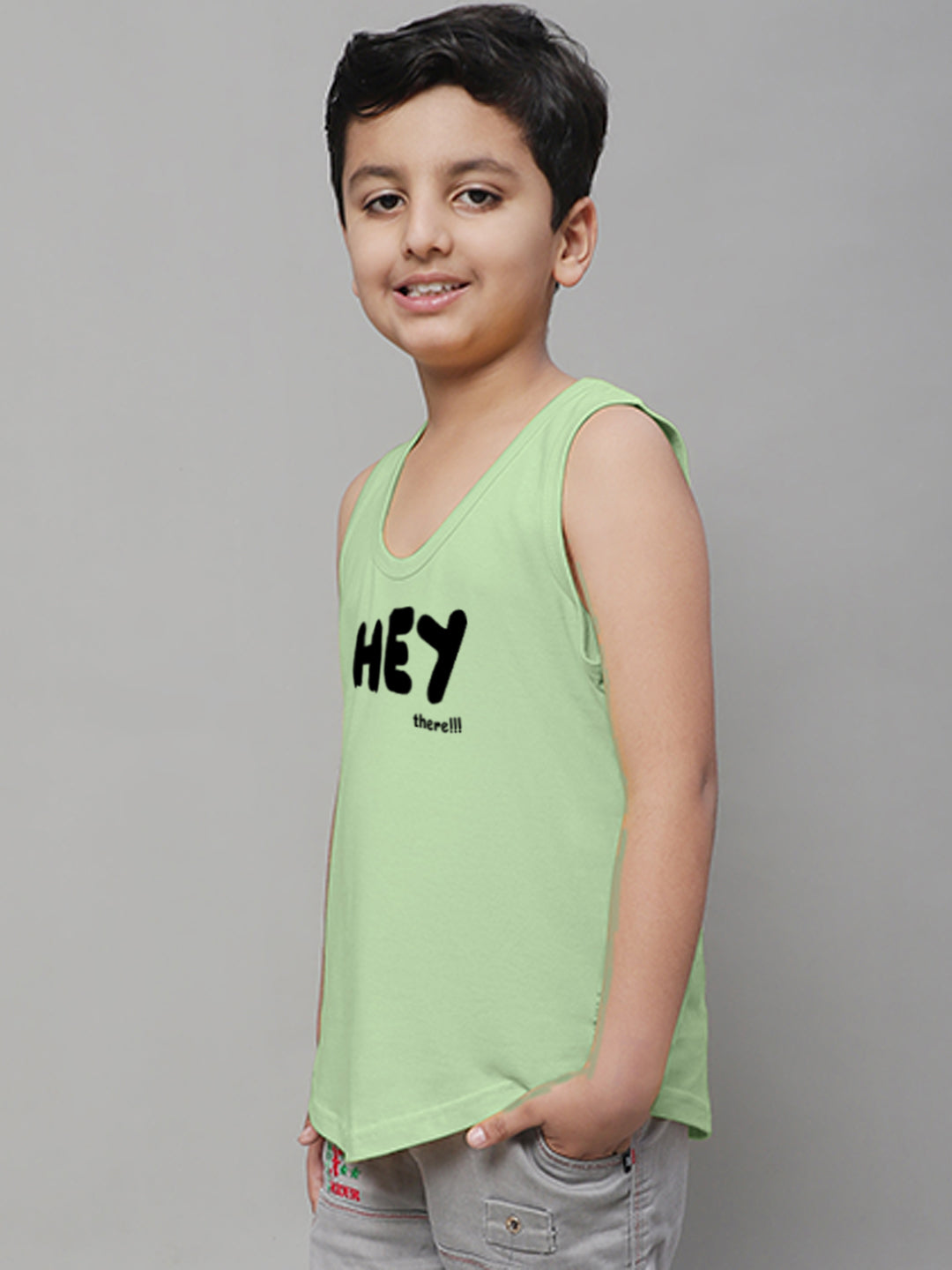 Boys Hey Regular Fit Printed Vest - Friskers