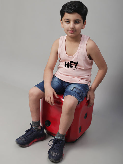 Boys Hey Regular Fit Printed Vest
