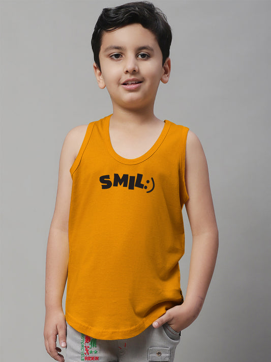 Kids Smile Pure Cotton Printed Regular Fit Vest - Friskers