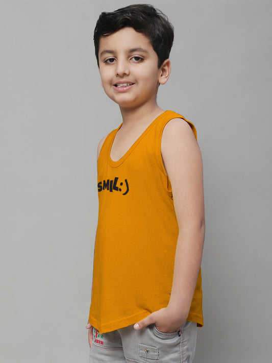 Kids Smile Pure Cotton Printed Regular Fit Vest - Friskers
