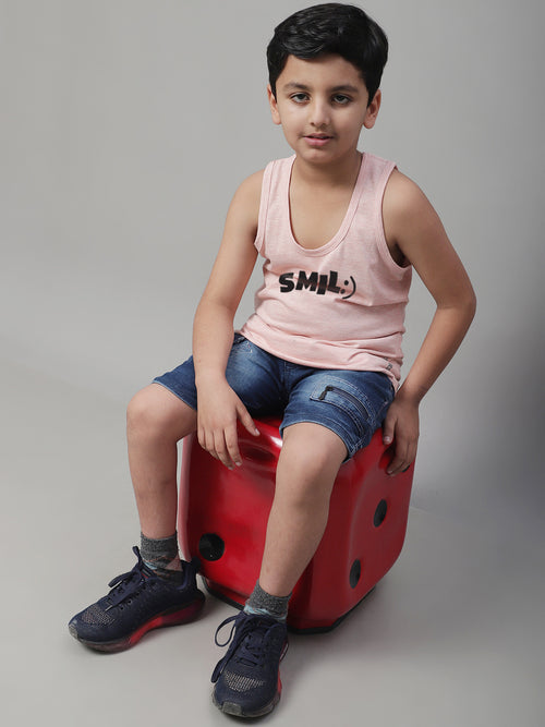 Boys Smile Regular Fit Printed Vest