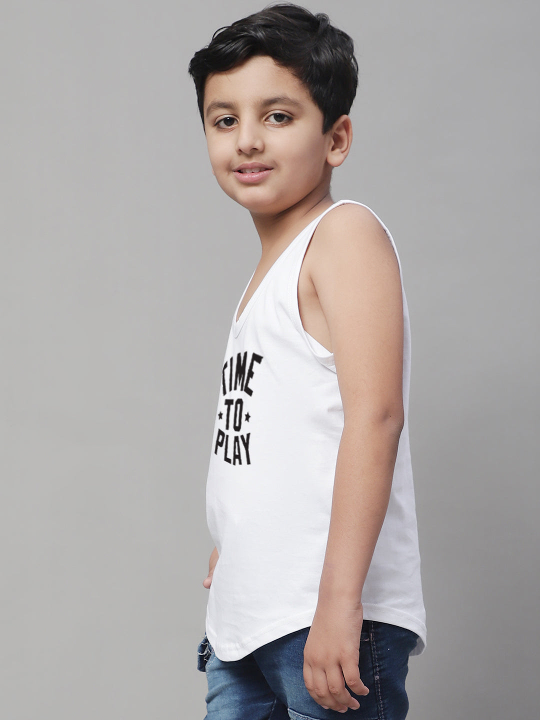 Kids Time To Play Pure Cotton Regular Fit Vest - Friskers