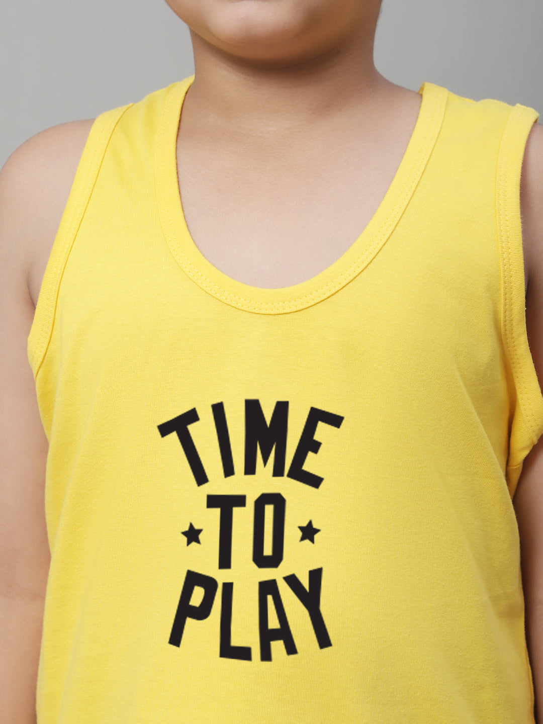 Kids Time To Play Pure Cotton Regular Fit Vest - Friskers
