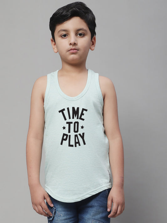 Kids Time To Play Pure Cotton Printed Vest - Friskers