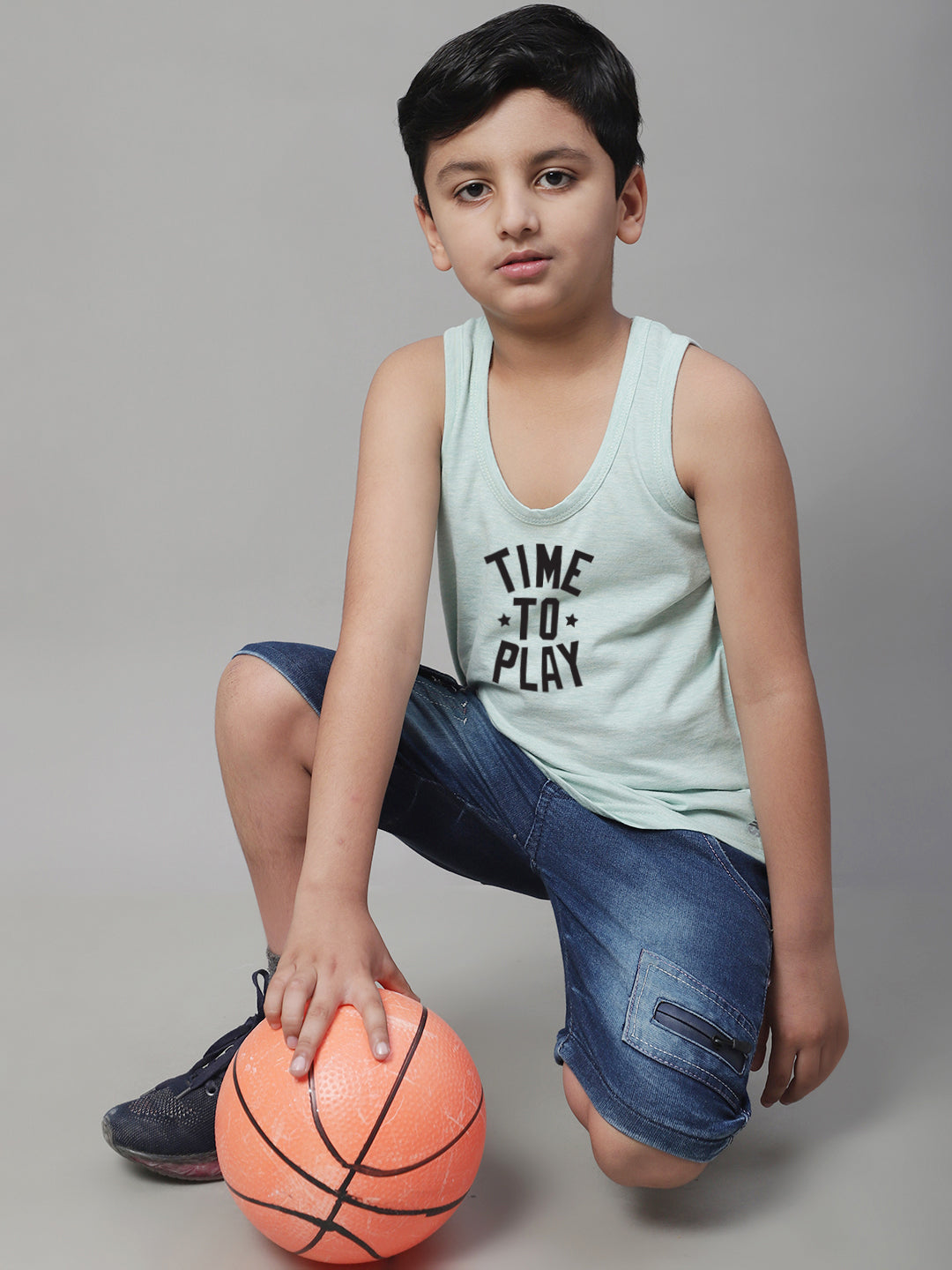 Kids Time To Play Pure Cotton Printed Vest - Friskers