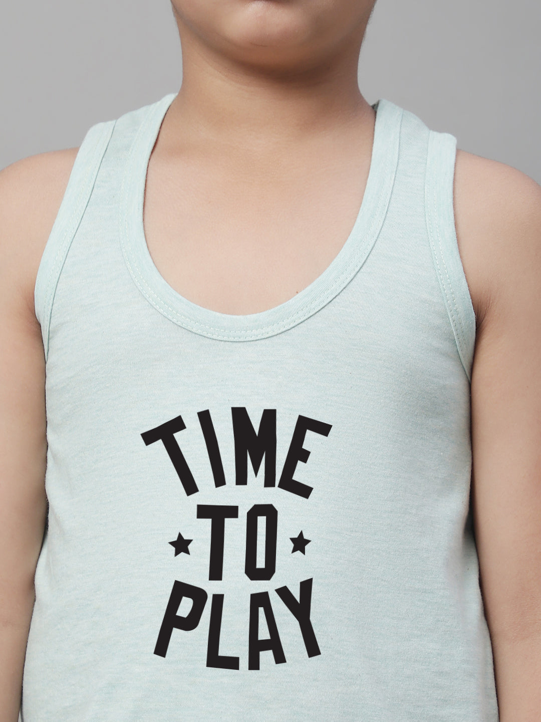 Kids Time To Play Pure Cotton Printed Vest - Friskers
