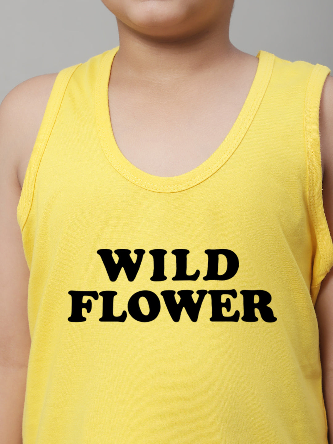 Kids Wild Flower Pure Cotton Regular Fit Vest - Friskers