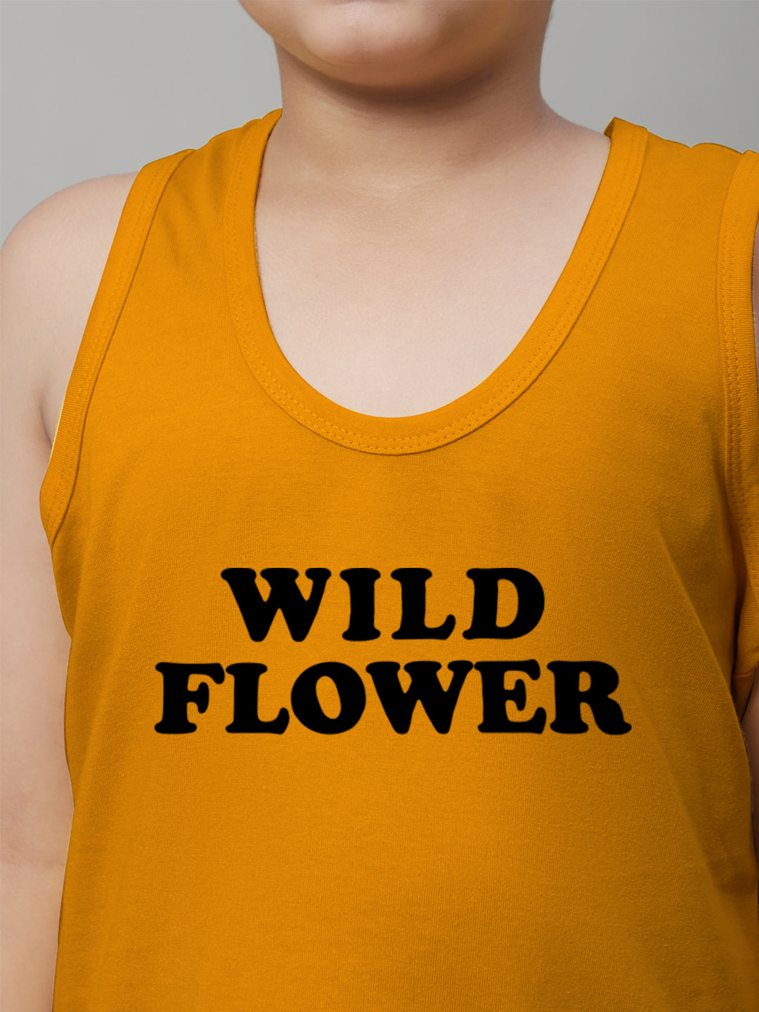 Kids Wild Flower Pure Cotton Regular Fit Vest - Friskers