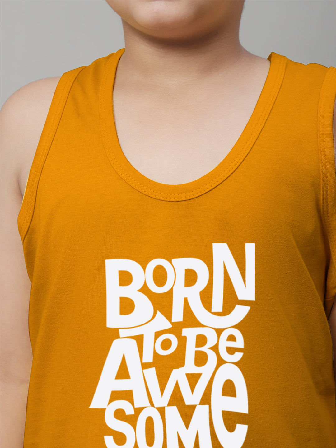 Boys Born To Be Awesome Regular Fit Vest - Friskers