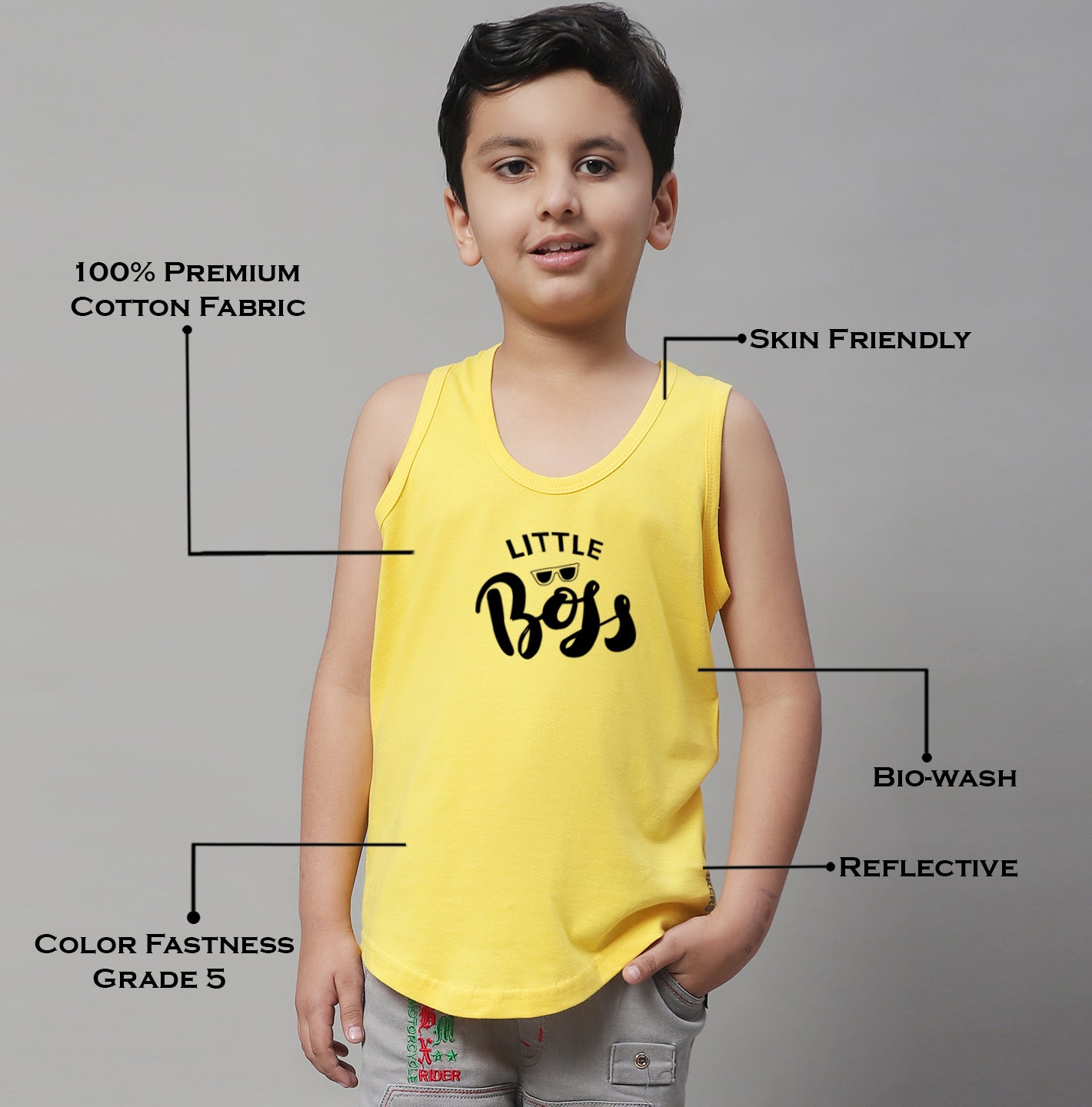 Boys Little Boss Regular Fit Vest - Friskers
