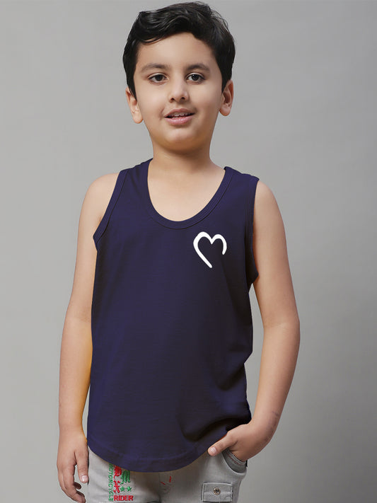 Kids Little Heart Pure Cotton Regular Fit Vest - Friskers