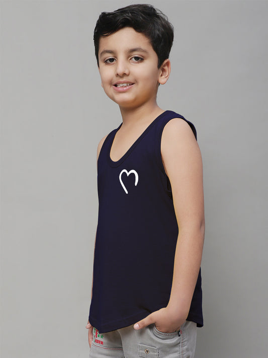 Kids Little Heart Pure Cotton Regular Fit Vest - Friskers