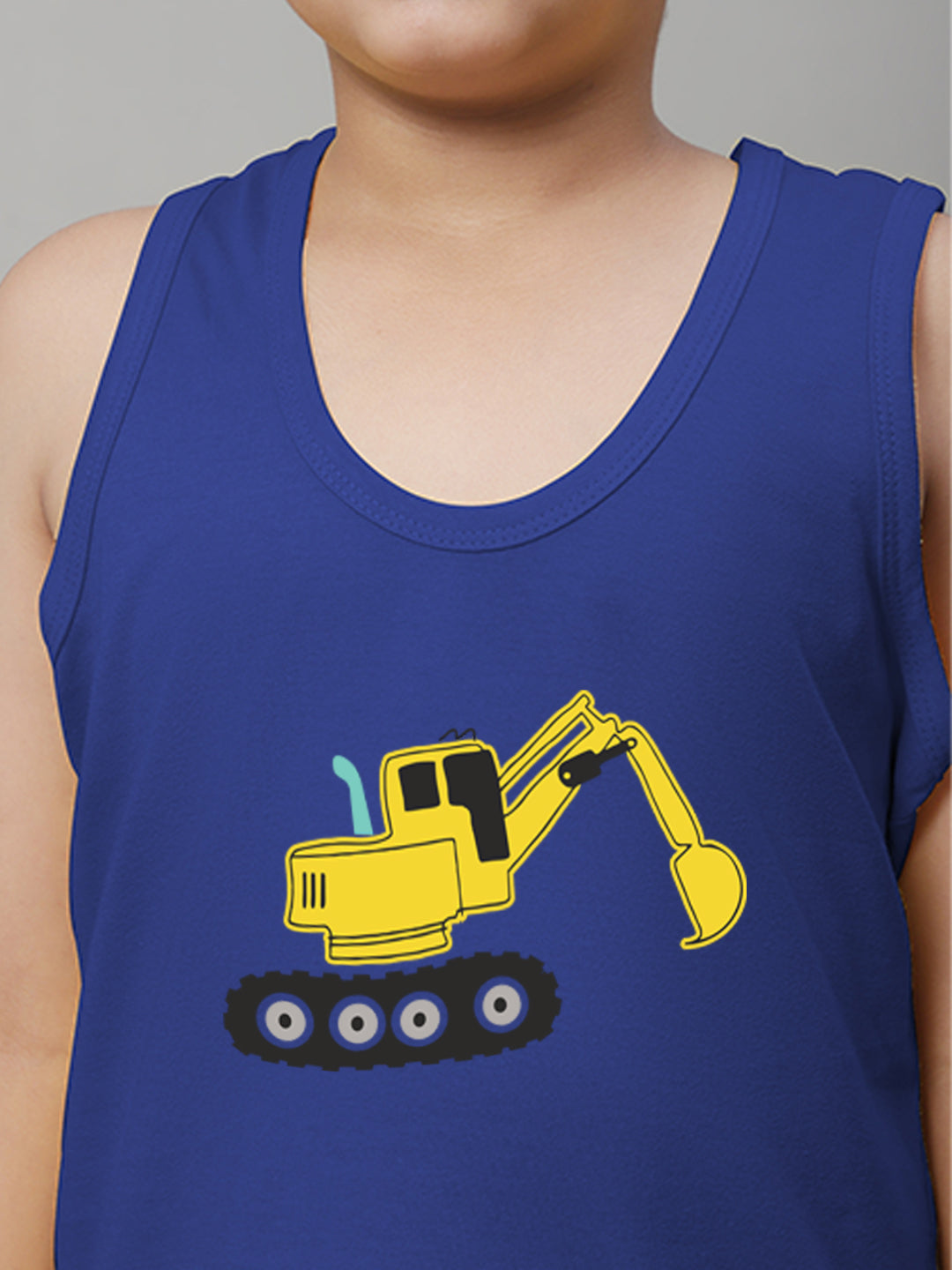 Boys Excavator Regular Fit Printed Vest - Friskers