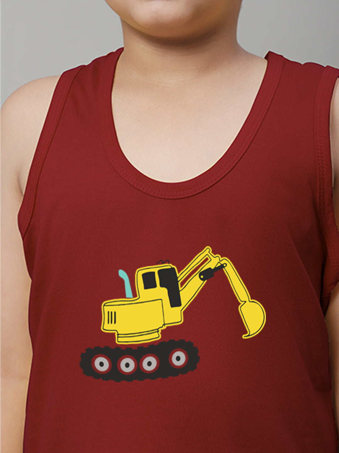 Boys Excavator Regular Fit Printed Vest - Friskers
