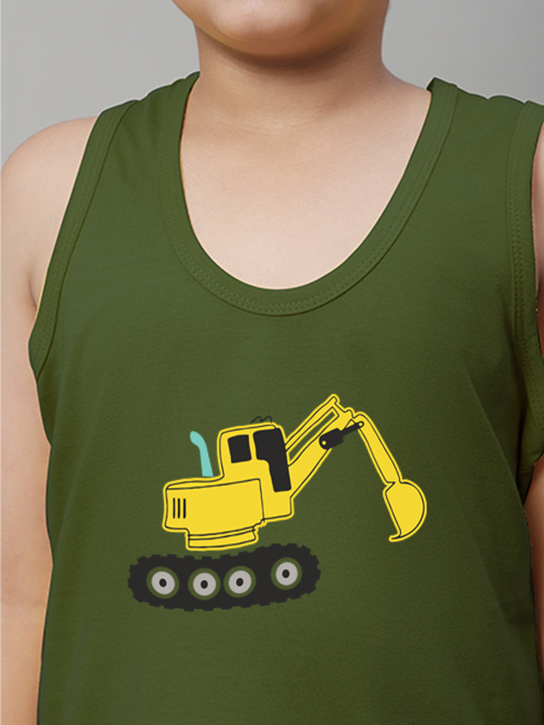 Boys Excavator Regular Fit Printed Vest - Friskers