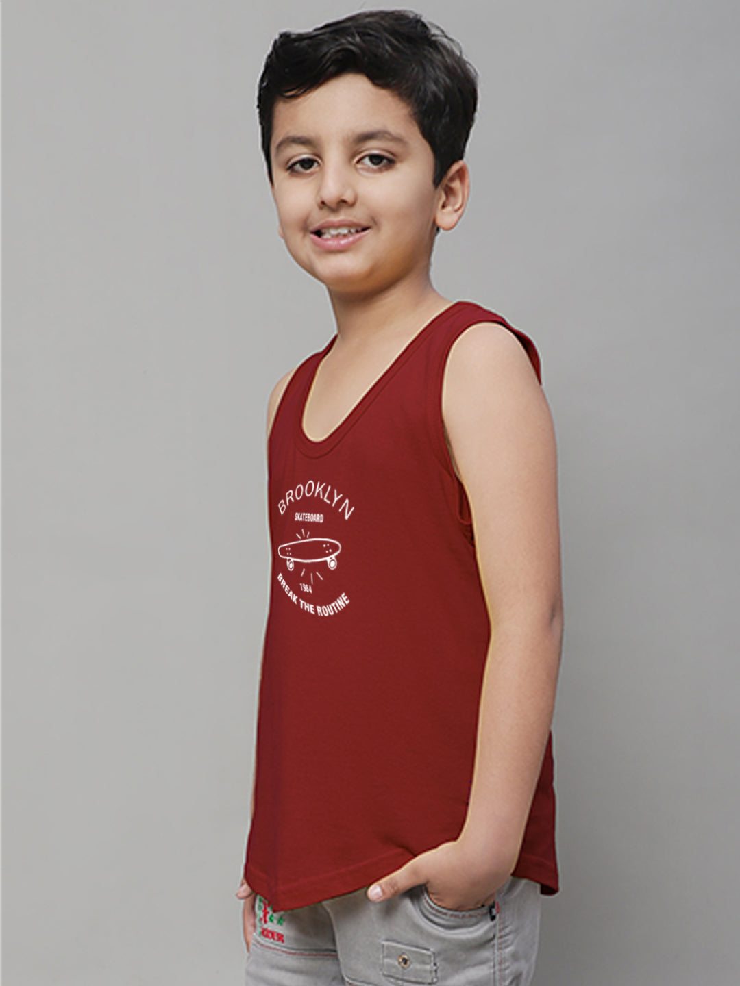 Boys Brooklyn Printed Regular Fit Vest - Friskers