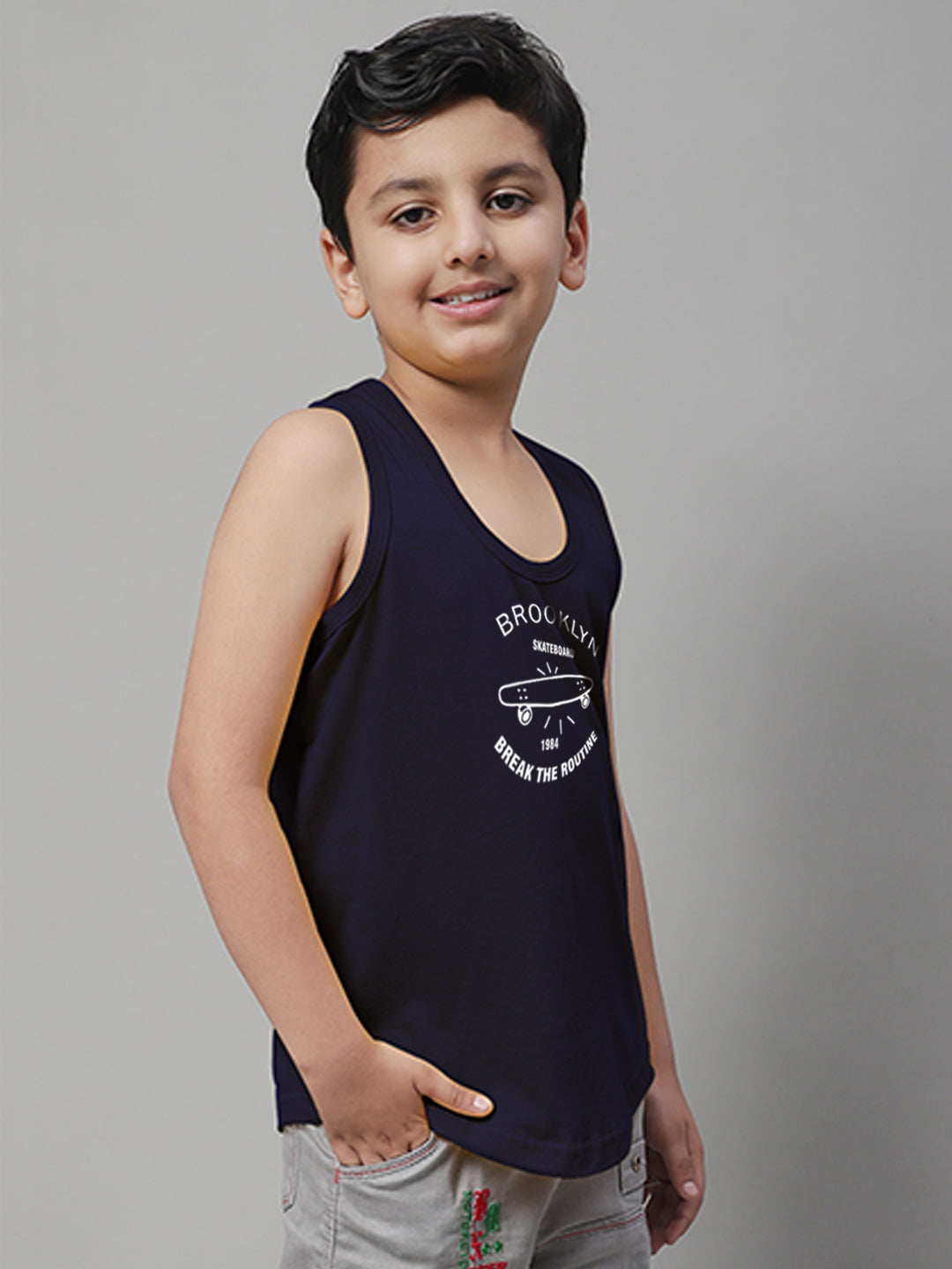 Boys Brooklyn Printed Regular Fit Vest - Friskers