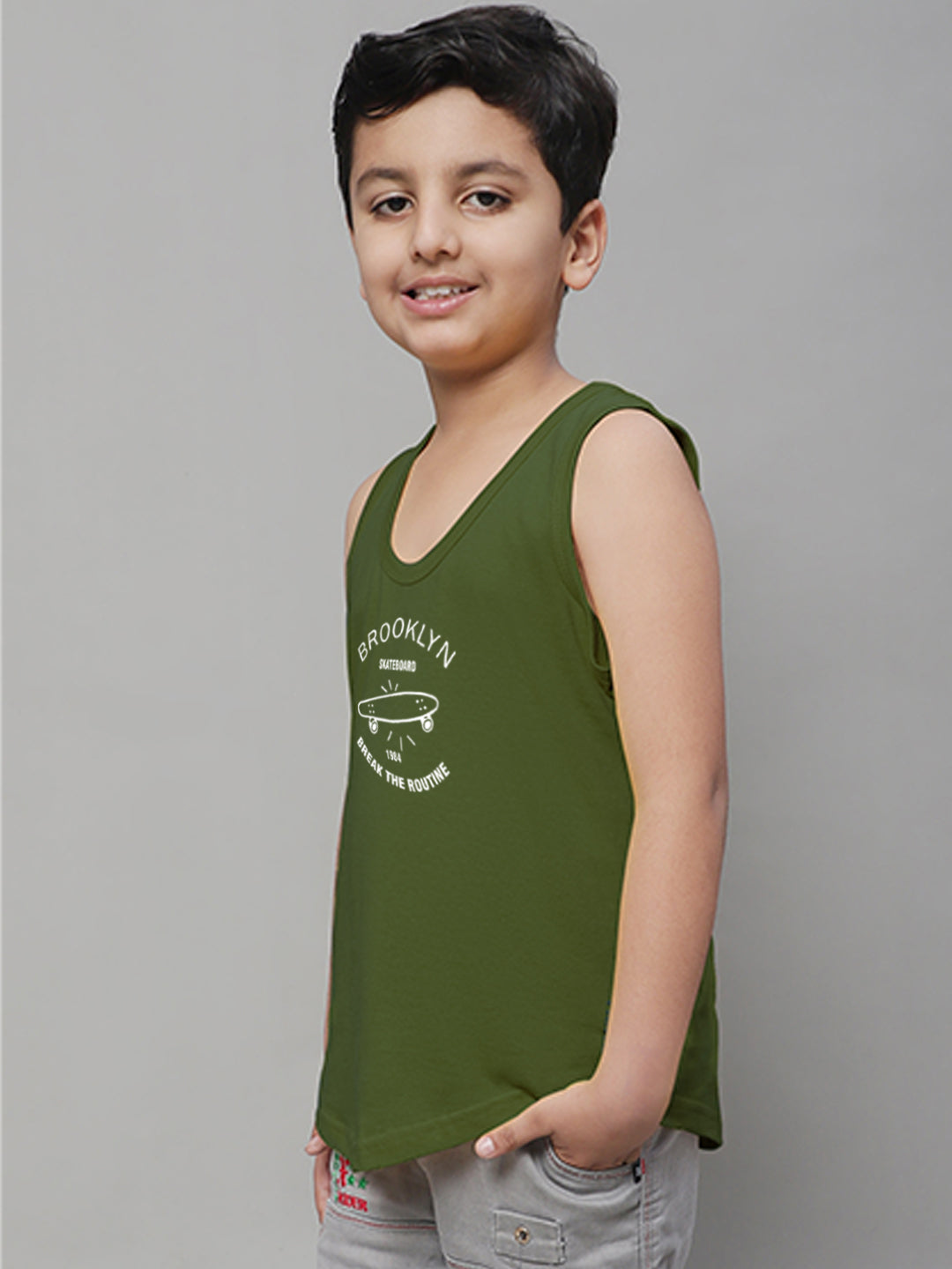 Boys Brooklyn Printed Regular Fit Vest - Friskers