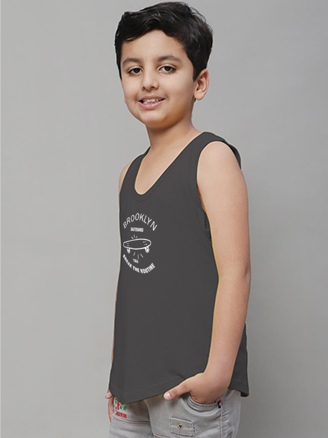 Boys Brooklyn Printed Regular Fit Vest - Friskers