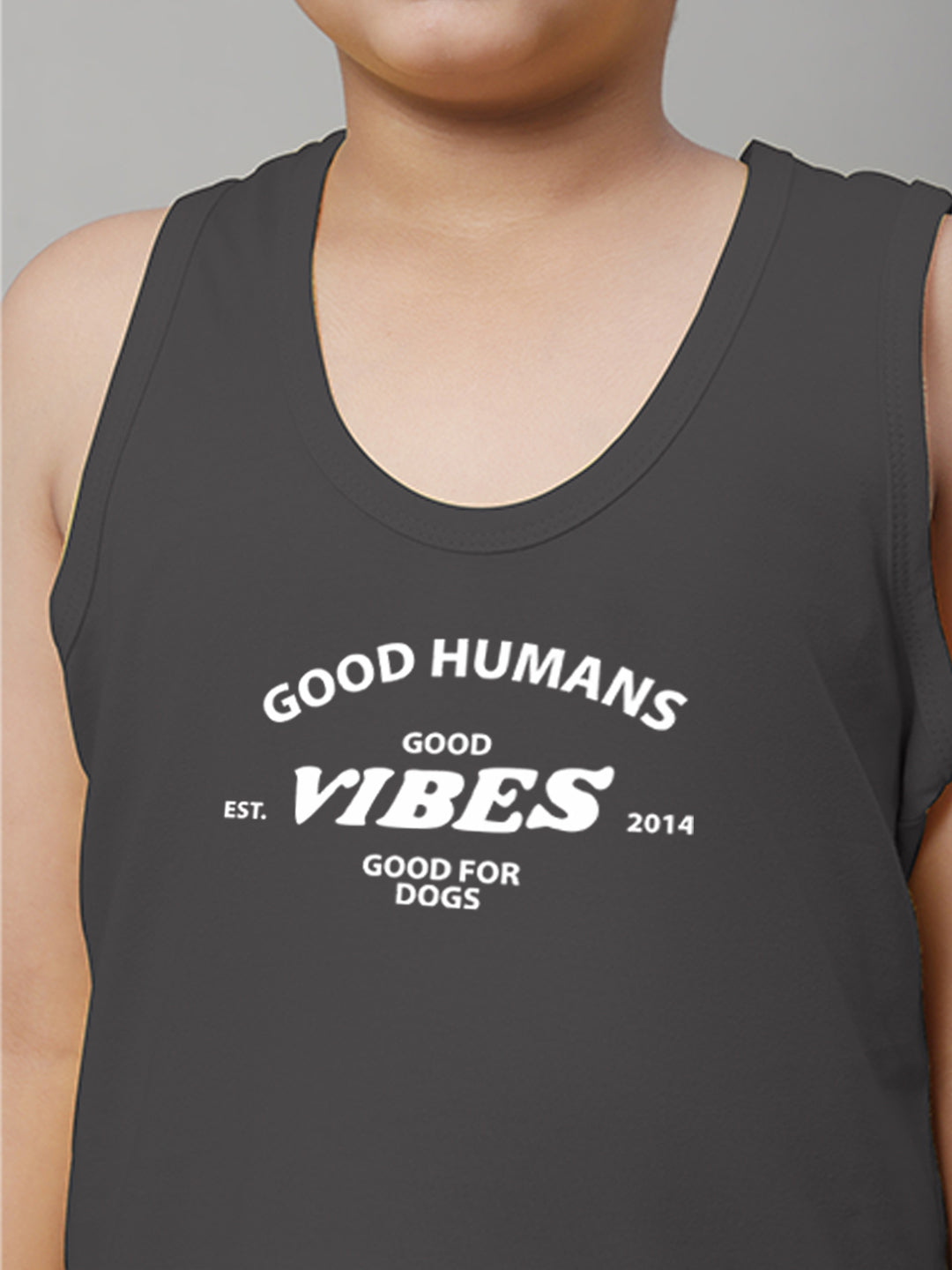 Boys Good Vibes Printed Regular Fit Vest - Friskers