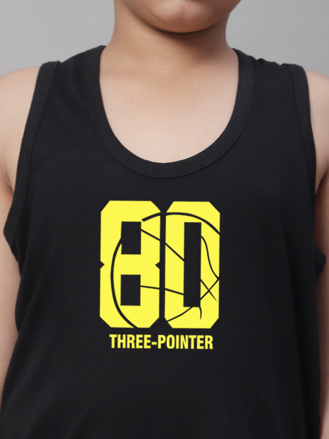 Boys Three Pointer Printed Regular Fit Vest - Friskers