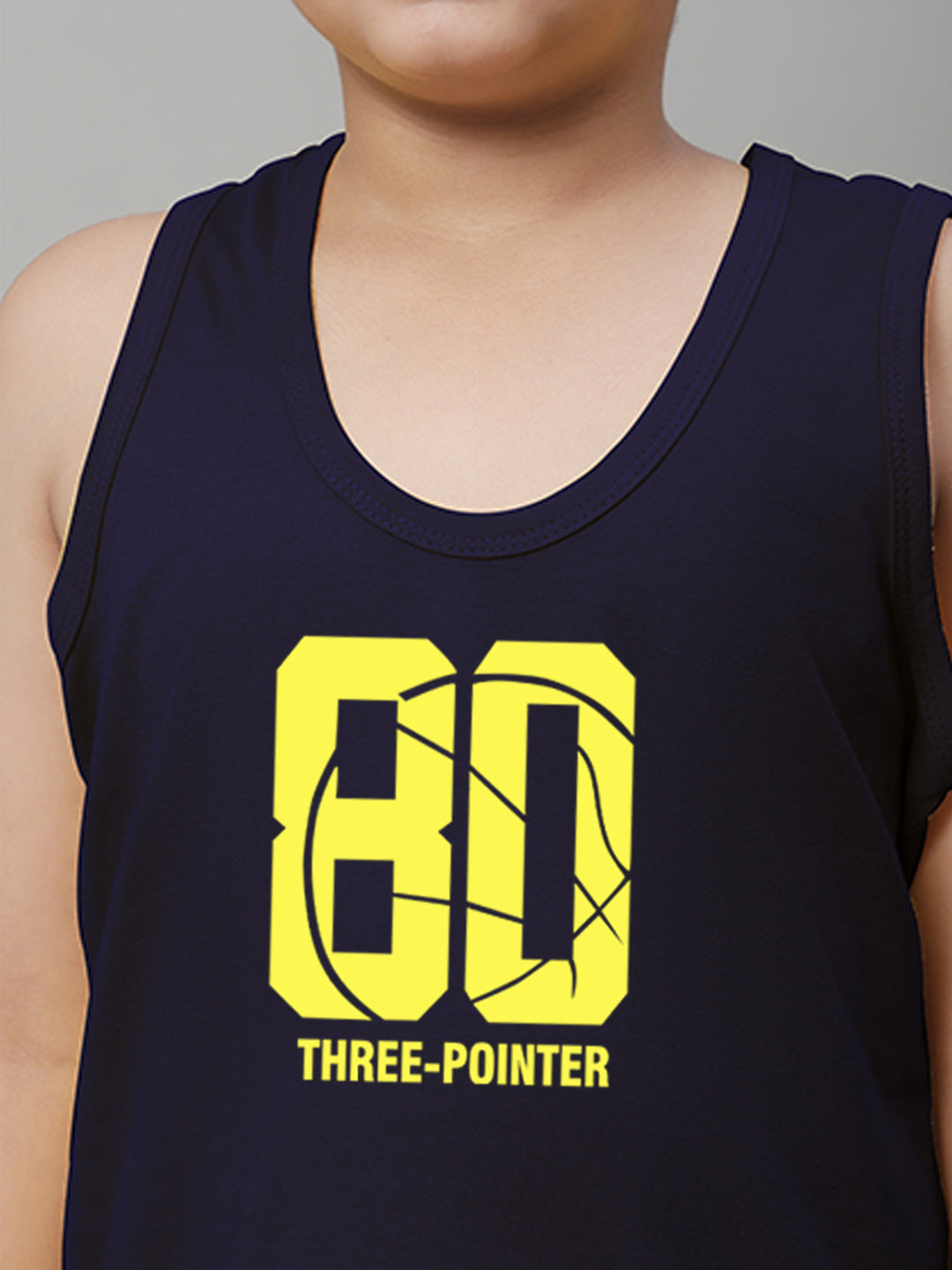 Boys Three Pointer Printed Regular Fit Vest - Friskers