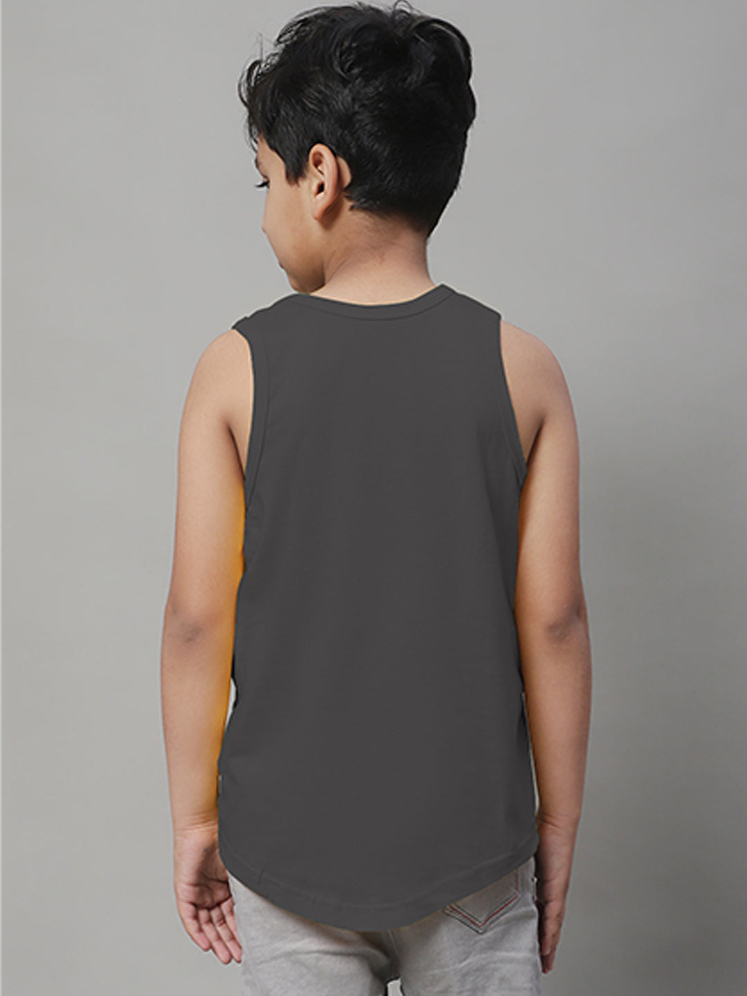 Boys Three Pointer Printed Regular Fit Vest - Friskers