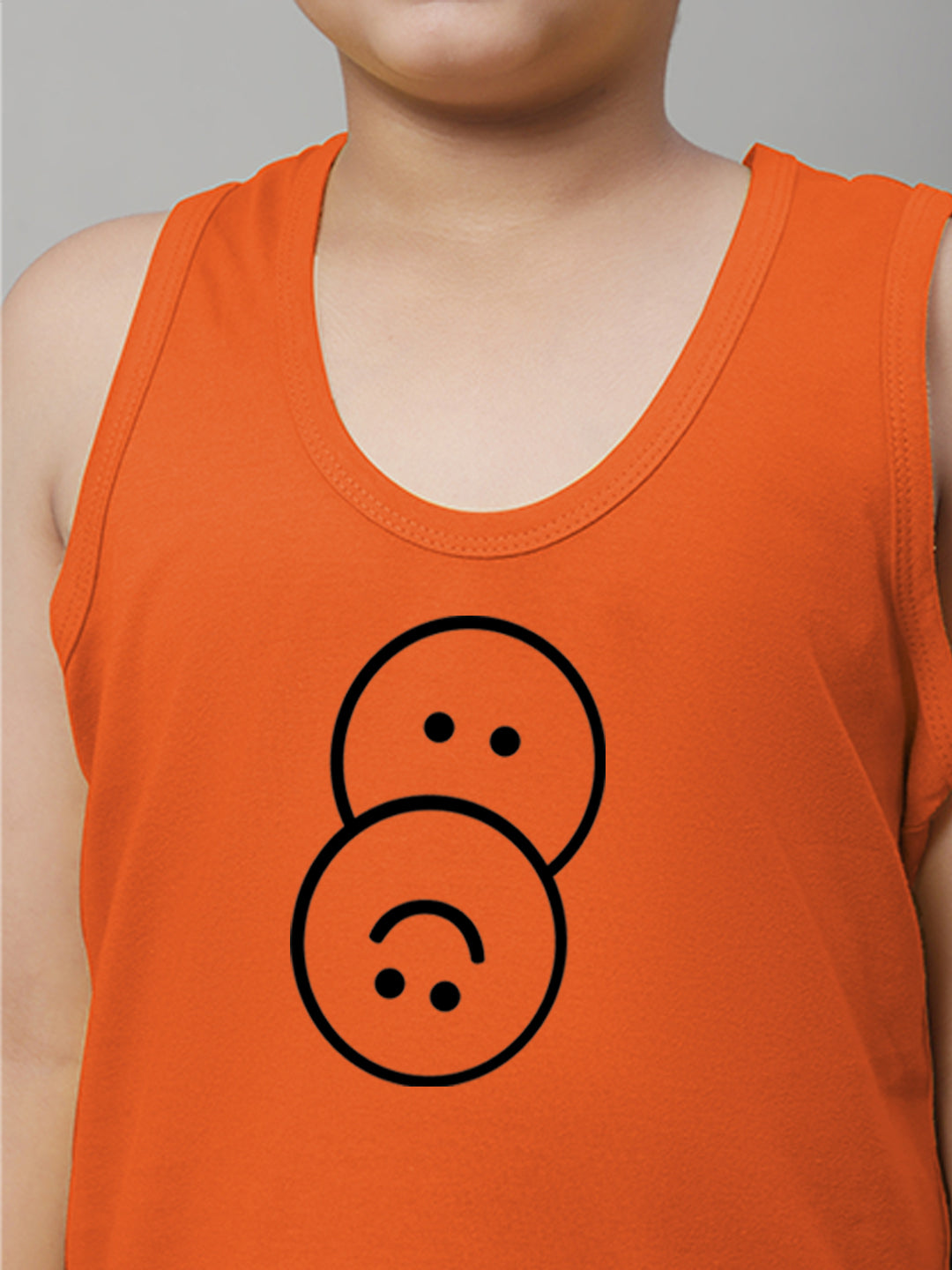 Boys Smiley Printed Regular Fit Vest - Friskers