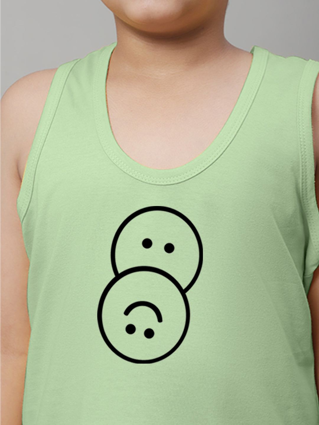 Boys Smiley Printed Regular Fit Vest - Friskers