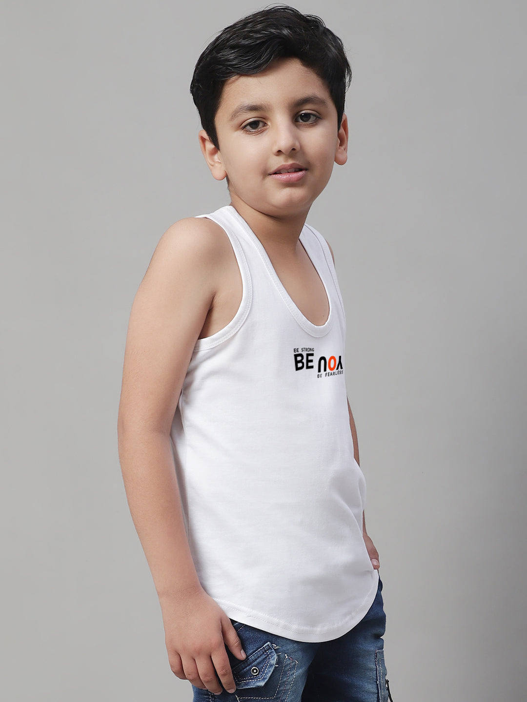 Boys Be You Printed Regular Fit Vest - Friskers