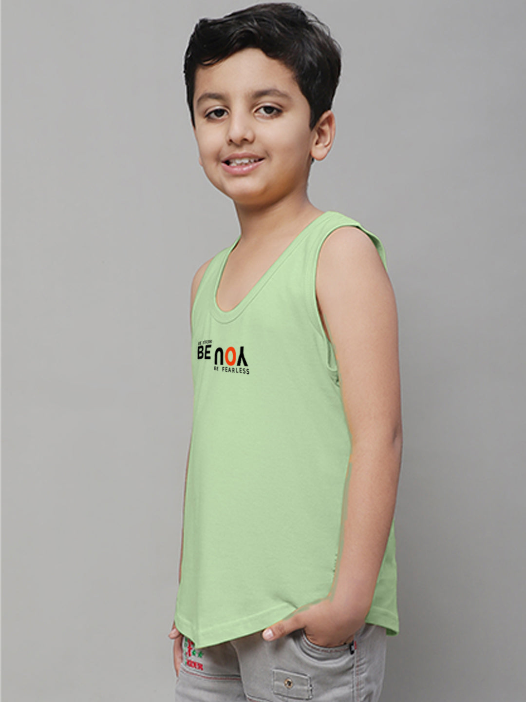 Boys Be You Printed Regular Fit Vest - Friskers