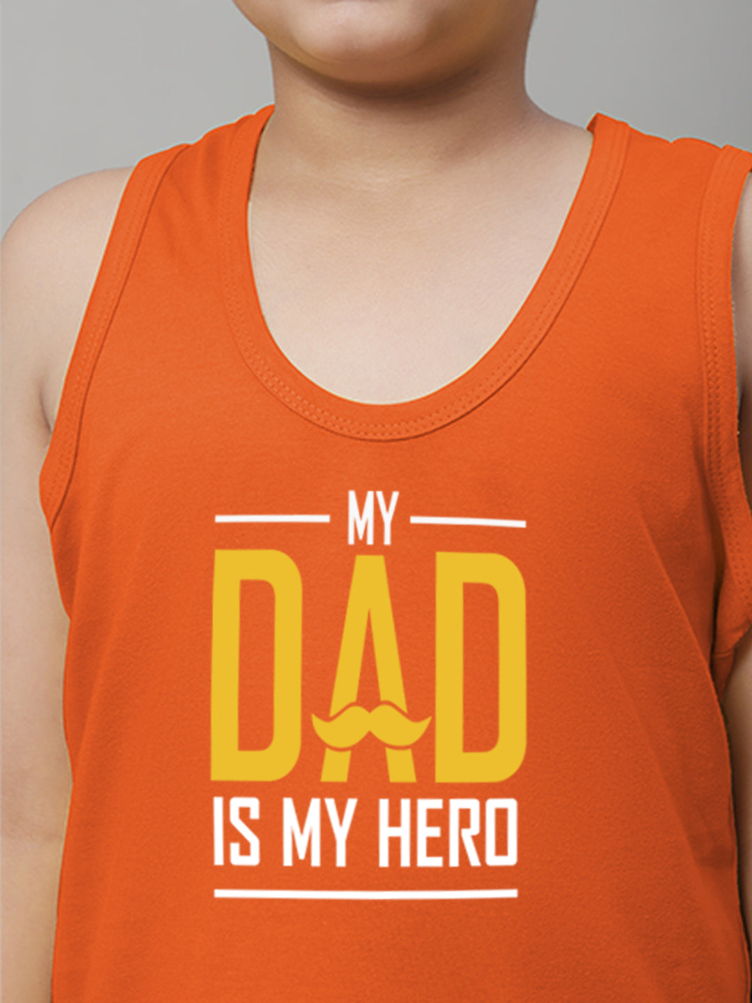 Boys My Dad Is My Hero Printed Regular Fit Vest - Friskers