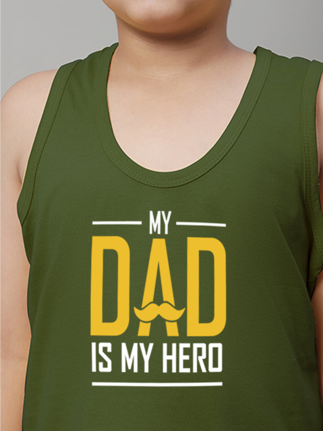 Boys My Dad Is My Hero Printed Regular Fit Vest - Friskers