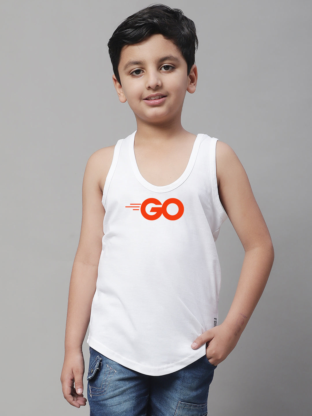 Boys Go Printed Regular Fit Vest - Friskers