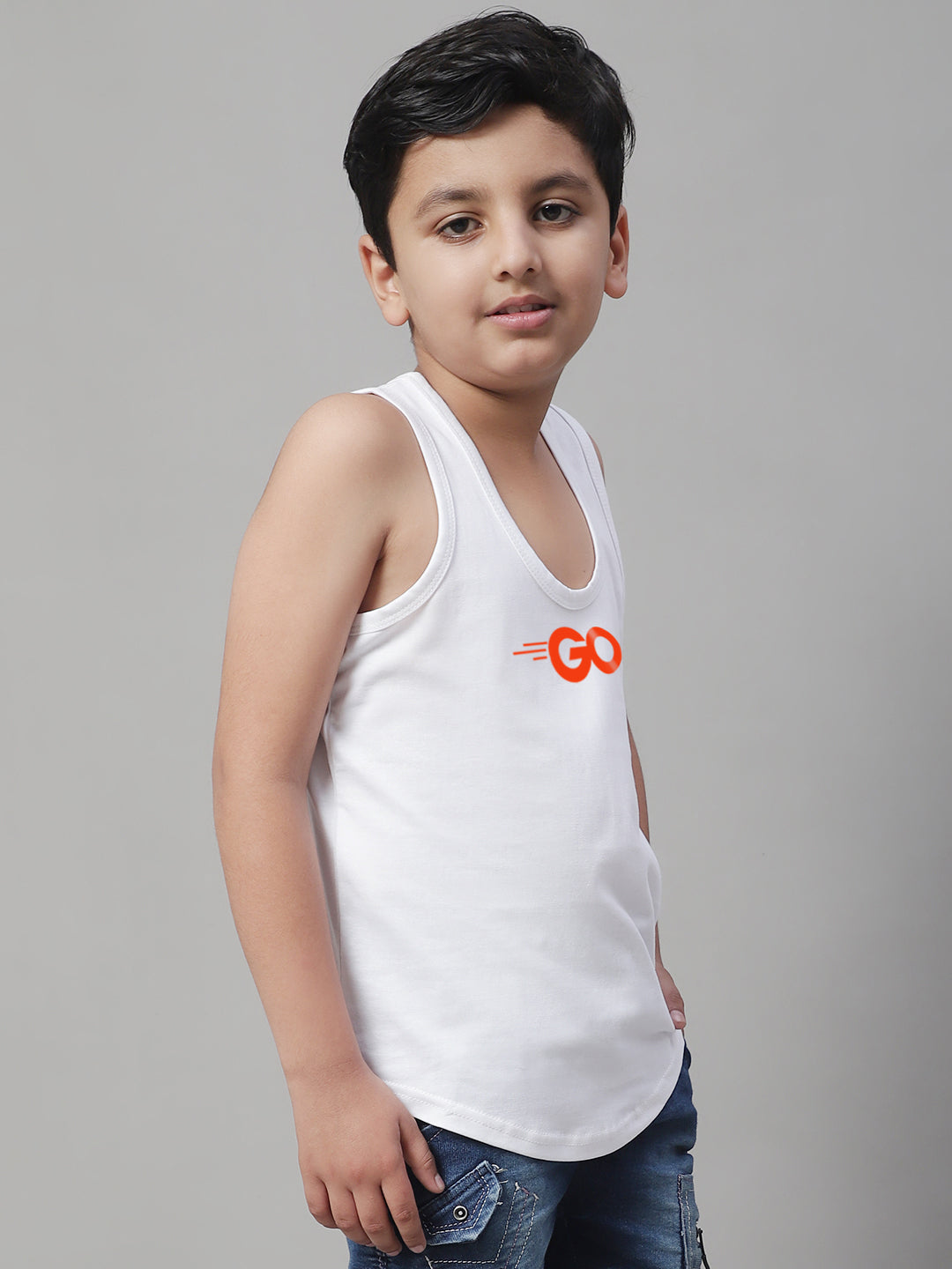 Boys Go Printed Regular Fit Vest - Friskers