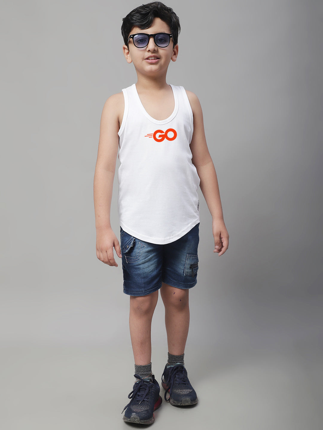 Boys Go Printed Regular Fit Vest - Friskers