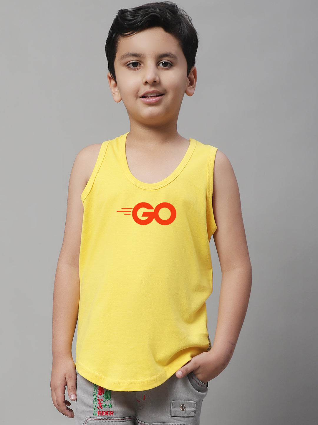 Boys Go Printed Regular Fit Vest - Friskers