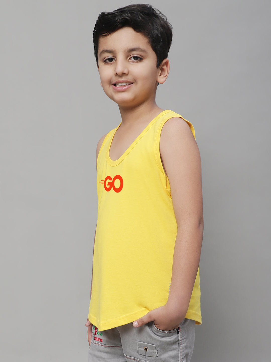 Boys Go Printed Regular Fit Vest - Friskers