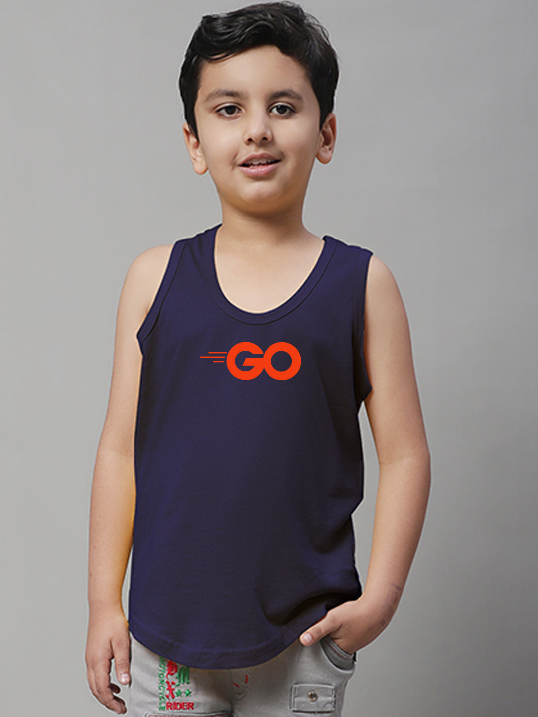 Boys Go Printed Regular Fit Vest - Friskers