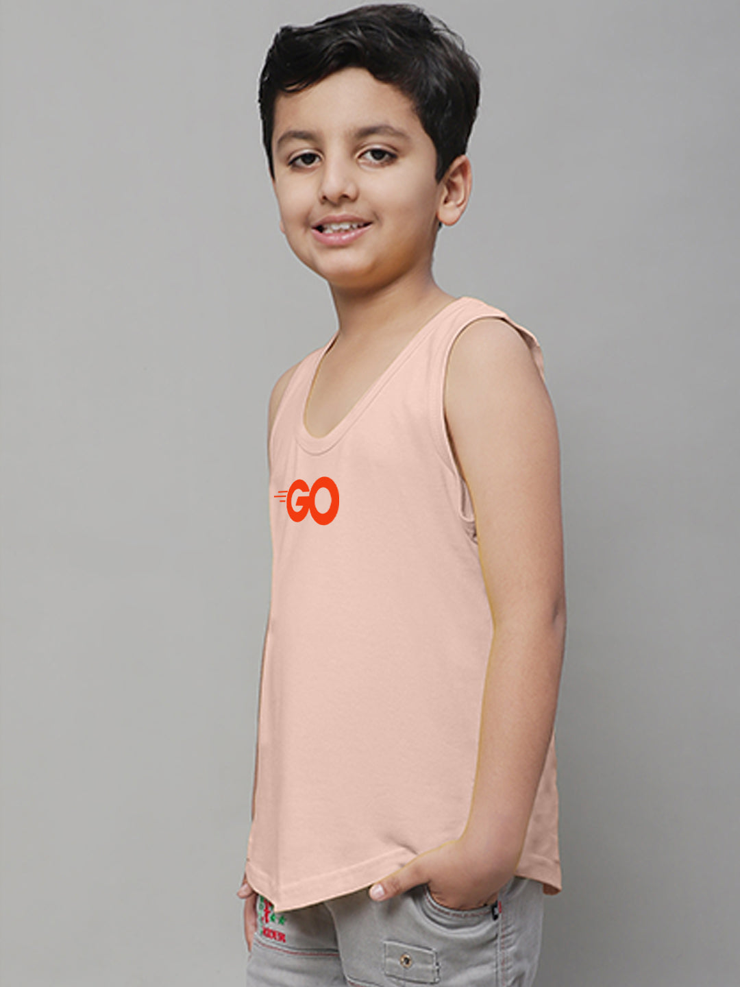 Boys Go Printed Regular Fit Vest - Friskers