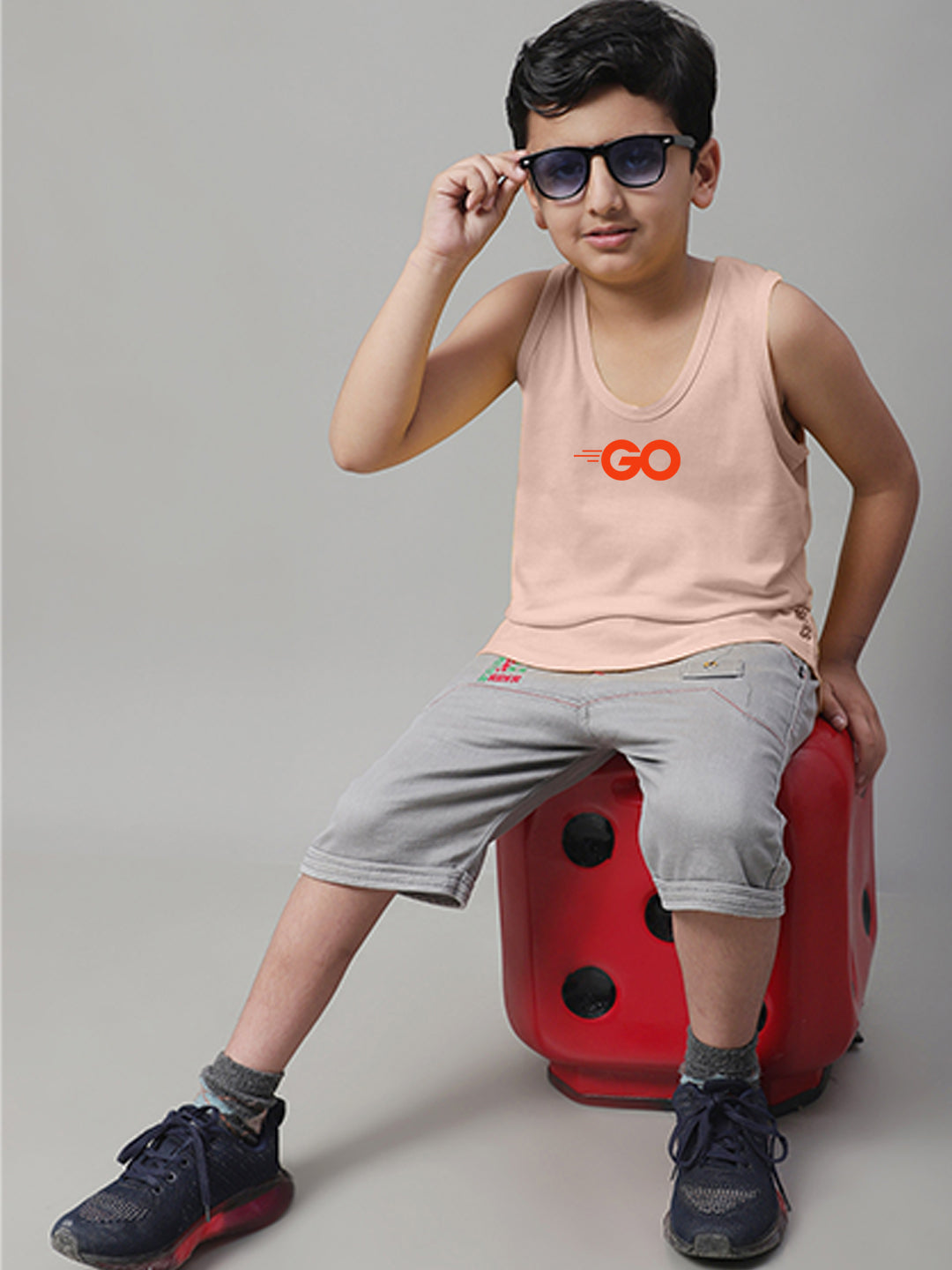 Boys Go Printed Regular Fit Vest - Friskers