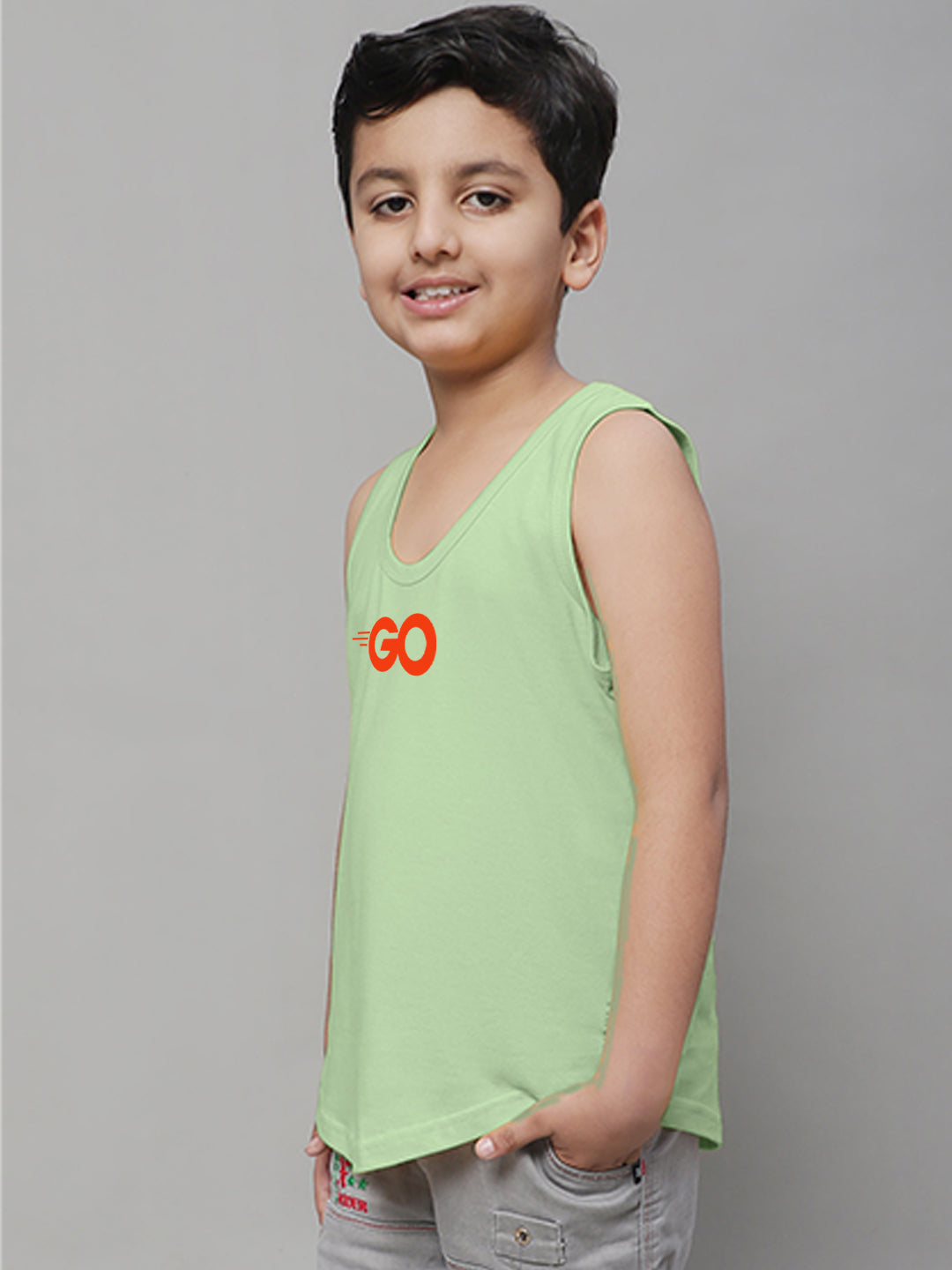 Boys Go Printed Regular Fit Vest - Friskers