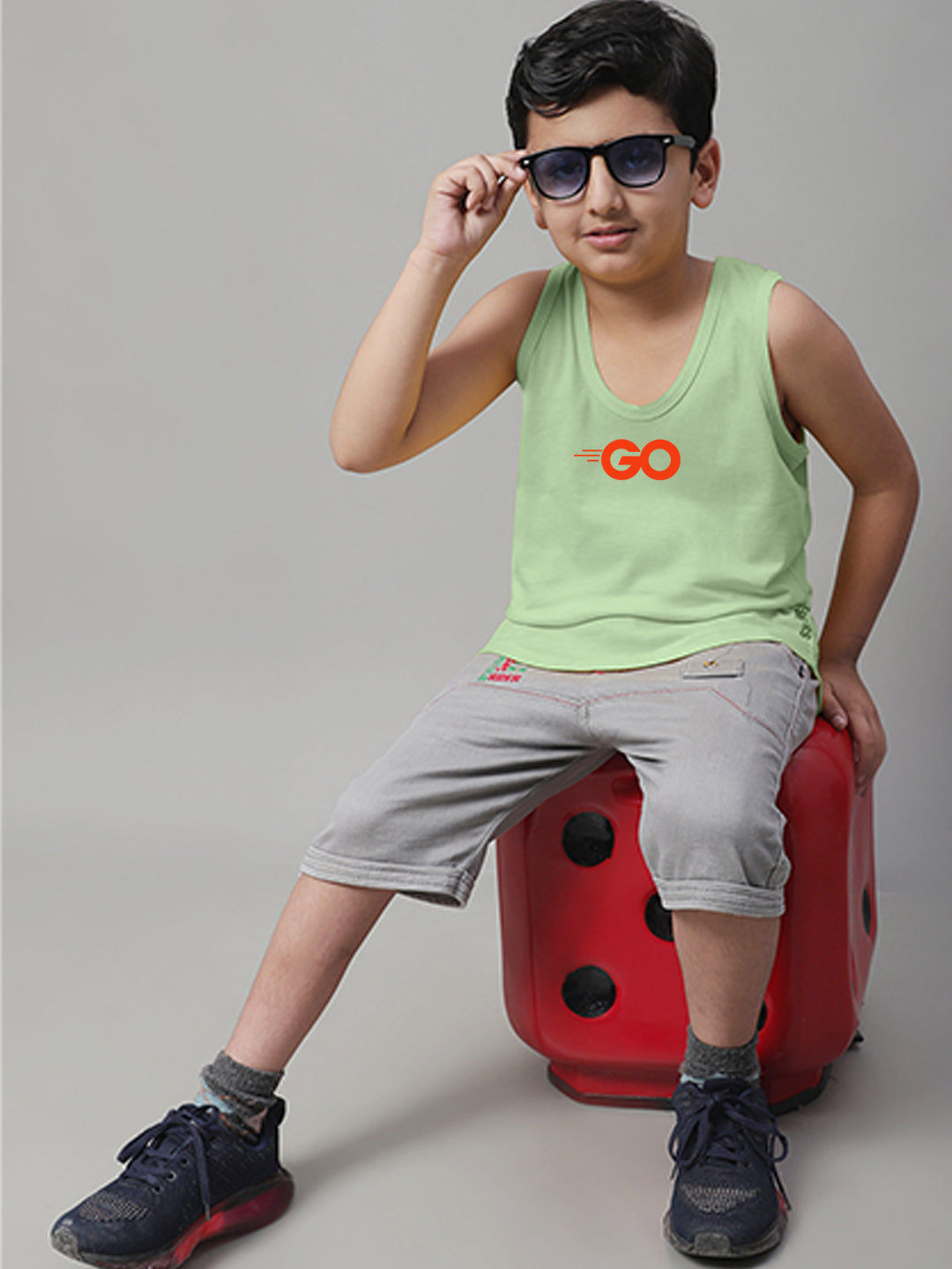 Boys Go Printed Regular Fit Vest - Friskers
