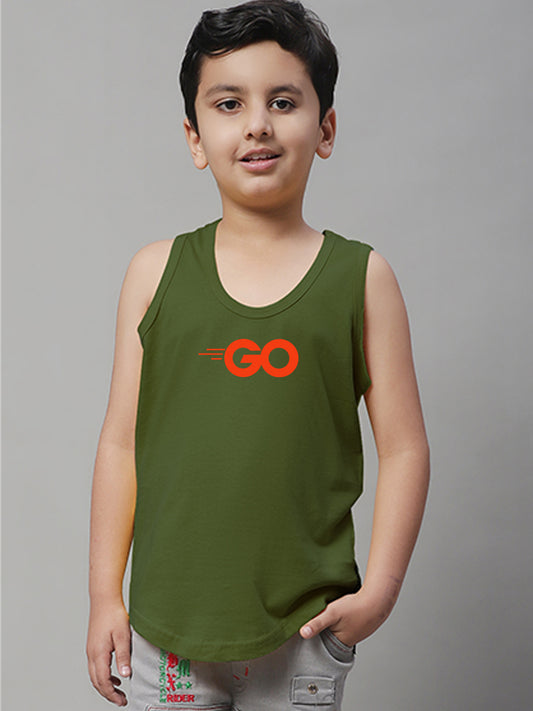 Boys Go Printed Regular Fit Vest - Friskers