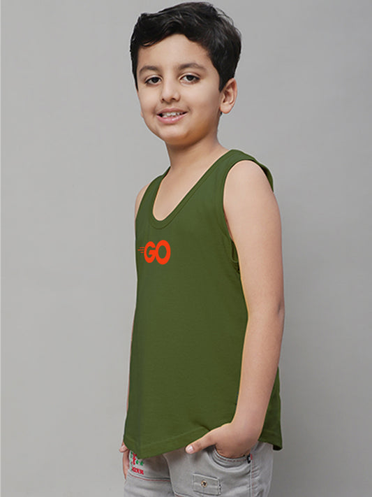 Boys Go Printed Regular Fit Vest - Friskers