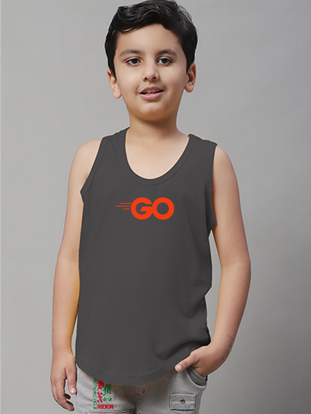 Boys Go Printed Regular Fit Vest - Friskers